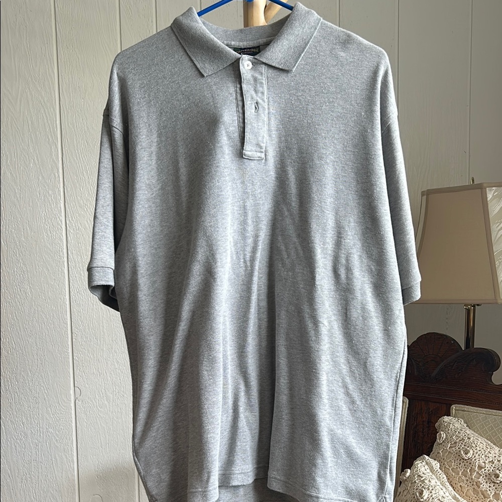 Versatile Gray Polo Shirt with Relaxed Fit